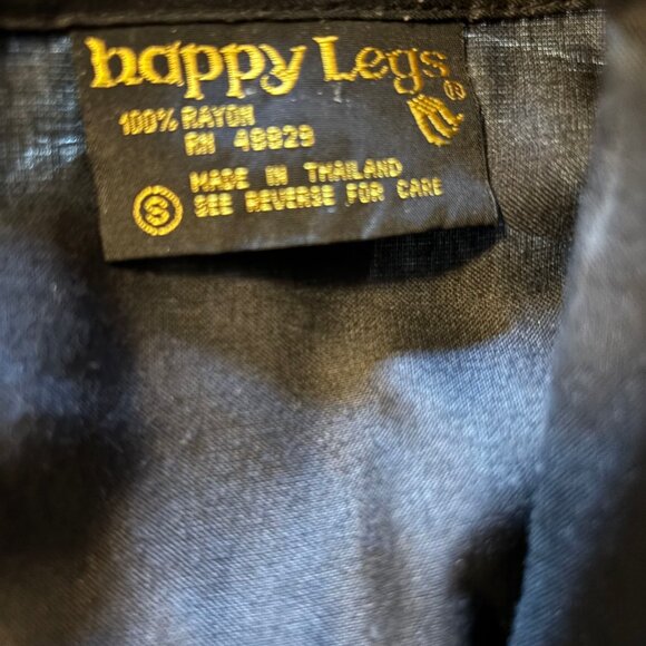 Happy Legs Vintage black short sleeve collared button up Romper sz S - Picture 3 of 6